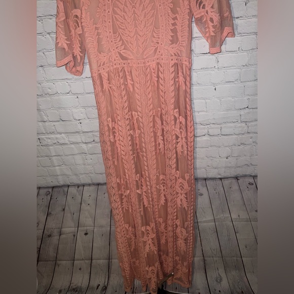 Orange Creek Long Pink floral dress size S/M - Picture 11 of 11